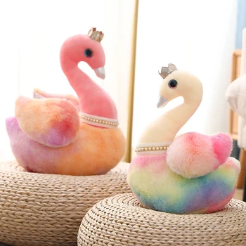 Uus Armas Värviline -, Plüüš-Mänguasi, Flamingo Täidisega Luik Koos Võra Pehme Nukk Baby Kids Mänguasjad Pulm Kingitus Tüdrukute Laste Sõbrad