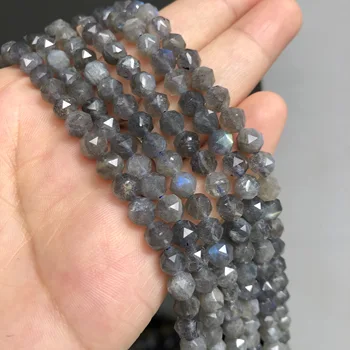 6/8mm Gem Lihvitud Labrador Quartzs Crystal Stone Beads Natural Lahti Distants Helmed Ehete Tegemise Diy Käevõru Tarvikud