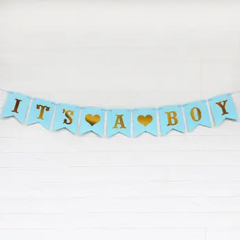 Roosa-Sinine Paber Banner Kaunistused Baby Shower Oma Tüdruk, Poiss Babyshower Soolise Paljastada Oh Baby Oma Poiss, Tüdruk, Jõupaber