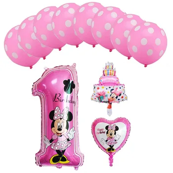 Disney Minnie Mouse Teema Kids Tüdruk Sünnipäev tüdruk kasuks sünnipäeva decor sünnipäeva Ühekordsed nõud õhupalli komplekt