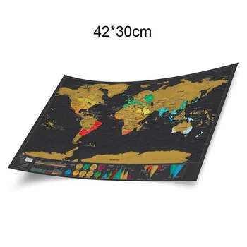 1tk Deluxe Kustutada World Travel Map Maha Tulla Maailma Kaardil Reisi Nullist Kaardil Tuba kontorina Teenetemärgi Kleebised Seinale