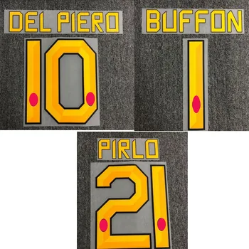 2010-2011 Retro #21 Pirlo #1 Buffon #10 DEL Piero Nameset Trükkimine raud Üleandmise Badge)