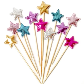 5/10tk Mini Crown Star Koogikarpides Torukübar Sünnipäeva Armas Kook Lipu Baby Shower Lapsed DIY Pool Kook Dekoratsioonid Tarvikud