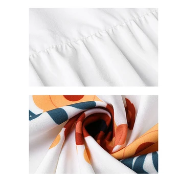 Bohemian Naiste Suvine Kleit 2021Ladies Õie Printida Maxi Vintage Kleidid Ruffles Elegantne Valge Beach Kleit Pluss Suurus 5XL