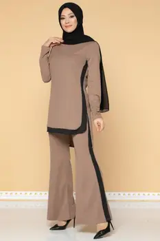 2021 Naiste Lahvatas Kaks Tööd Ühendada Hijab Moslemi Mira Riie Mood Islami Suvehooaja Kvaliteedi Pikad Varrukad Elegantne Türgi