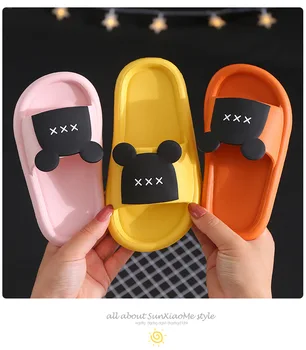 2021 uued laste sandaalid armas pop karu pea siseruumides pehme anti slip sandaalid poistele ja tüdrukutele 