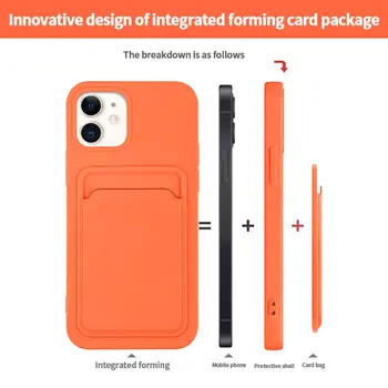 Originaal kaardi kott pehmest silikoonist luksus telefoni case For iPhone 11 12 Pro Max mini 7 8 Plus XR X XS Põrutuskindel Juhul protector Kate