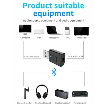 Bluetooth-5.0 Audio-Saatja-Vastuvõtja USB Adapter TV PC Auto Kõlarite Sülearvuti @M23