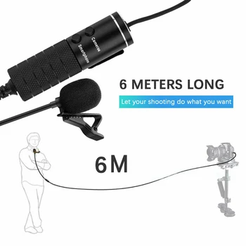 UHF Clip-Revääri Mic Isotroopne Stereo 3.5 mm Jack Plug Podcast Õpetamise Jahuti Müra Tühistamises Lavalier Mikrofon
