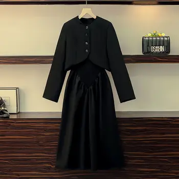 Naiste 2021 Suvine Kleit Ülikond Naiste Uus Mood Vabaaja Õhuke Ülikond, Mantel + Retro Pilduma Kleit kaheosalised Ülikonnad Elegantne Daam Seab Y50