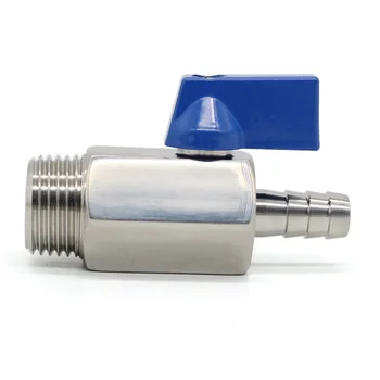 Tasuta kohaletoimetamine MINI ball valve, 1/8 1/4 3/8 1/2-7mm 8mm 10mm 12mm toru tower adapter sisekeere mees 304 2-way ball valve