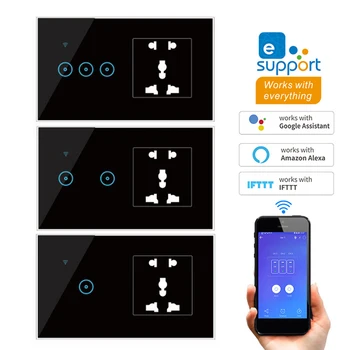 Smart Home Wifi Touch Lüliti mitmeotstarbeline WiFi Pesa & Lülitage Kaugjuhtimispult Ajastus Function Lüliti ,Google Kodu Alexa