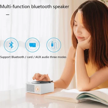 Vinüül Plaadimängija Kaasaskantav Bluetooth V5.0 Kõlar Wireless Mini Stereo Portable Multi-Funktsioon Turntable Kõlar UUS