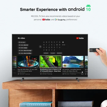 TV Pulga Netflix Premium Mecool KD1 Meedia Vastuvõtja Android 10.0 2G 16G Google ' i Sertifitseeritud 1080P 4K 2.4 G&5G Wifi, BT TV Dongle