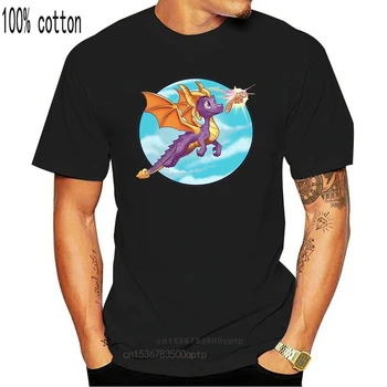 MenWatercolor Spyro Lapsepõlve Kangelane Kunstniku Joonistus Unisex Lühikesed Varrukad O-Kaeluse Harajuku Tshirt Suvel Casual T-Särk