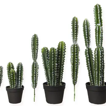 1tk Kunstlik Cactus Succulents Pottidesse Kaunistused Roheline Taim Võltsitud Lill DIY Pulm Tarvikud Asukoht Garden Home Decor Kimp