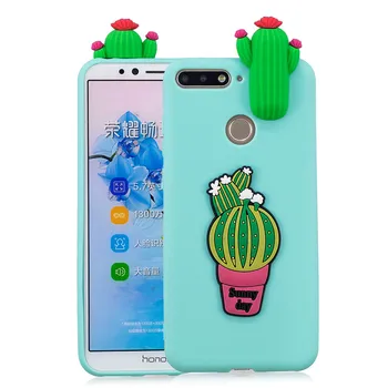 3D Panda Ükssarvik Cactus Silikoon Kate Eest Huawei Honor 8A 8X 8C 8S 9i 10i 7A 7C Pro Au 7S 8 9 10 Lite P Smart 2019 Juhul