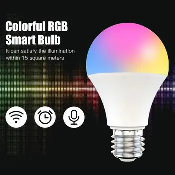 15W WiFi Smart Lamp E27 B22 RGB LED Lambi Tööd Alexa/Google Kodu RGB+Valge Juhitava Taimeri Funktsioon Magic Lamp