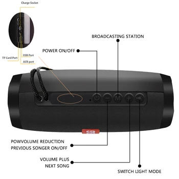 Juhtmevaba Bluetooth Kõlar Microlab Kaasaskantav Bluetooth Kõlar Võimas, Kõrge Väljas Bass HIFI TF FM-Raadio koos LED Valgus