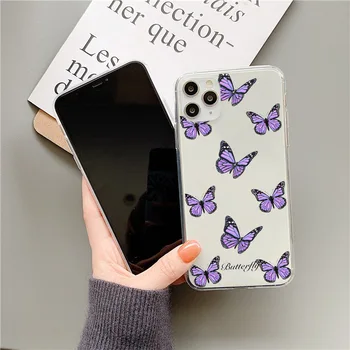 Luksus Butterfly Värvimine Telefon Case For iphone SE 2020 11 Pro Max 7 8 plus Armas Pehme Kaas iphone 12 mini X-XR, XS Max Capa