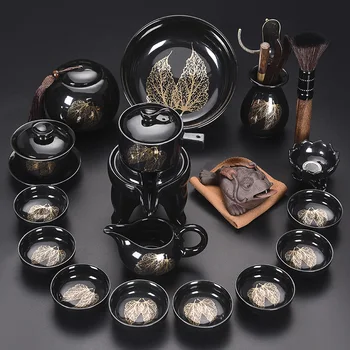 Hiina Luksus Tee Set Teaware Keraamiline Kaasaskantav Tee Set Gaiwan Tseremoonia Kahve Fincan Takimlari Vintage Portselanist Teekann 60AA07
