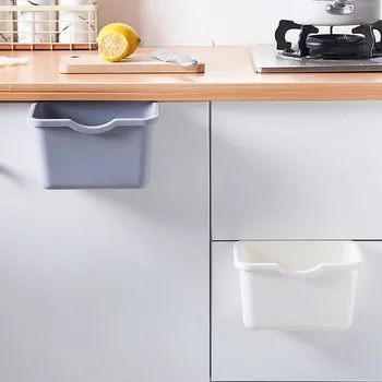 Plastikust Korv Rippuvad Prügikasti Jäätmete Konteinerisse Prügi Saab Ladustamise Kasti Prügi Ladustamise Desktop Köök Omanik Kabineti Uks