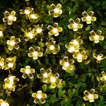 Päikese Valgus LED-Cherry Blossom Lamp Väljas Veekindel Aia Rooftop Esik Christmas Tree Teenetemärgi Valgustus String Tuled