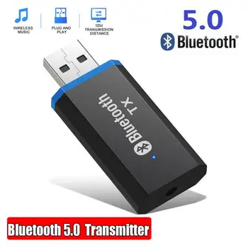 USB-Bluetooth-5.0-Vastuvõtja Adapter ja 3,5 mm AUX Stereo Pesa Kõrvaklappide Kõlarid Muusika, Audio-Vastuvõtja, Saatja Aptx Adapter