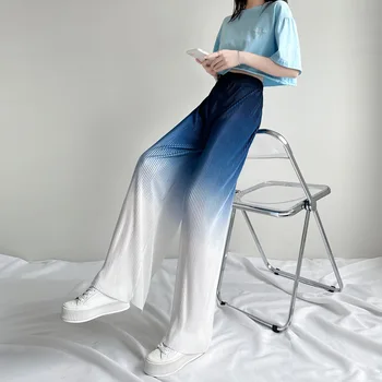Suvel Naiste Püksid Tie Dye Plisseeritud Lai jalg Püksid LAHTI Täies Pikkuses Vabaaja Streetwear Naiste Pluss Suurus Riided Naistele