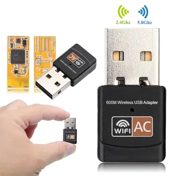 Tasuta Juht USB Wifi Adapter 600Mbps Wi fi Adapter 5ghz Antenn, USB-Ethernet PC Wi-Fi Adapter, Lan Wifi Dongle AC Wifi Vastuvõtja