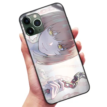 Mootorsae Mees Makima anime karastatud klaasi pehmest silikoonist telefoni juhul katab kest iPhone SE 6 6s 7 8 Plus X-XR, XS 11 Pro Max