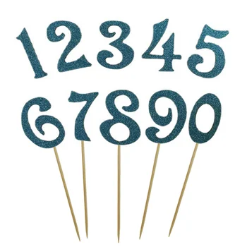 Number Koogikarpides Torukübar Kuld, Hõbe Paber 0-9 Digitaalse Sünnipäeva Kook Aseta Kook Kaunistamiseks Pulmad Koogid Magustoit Decor 2021