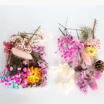 1 Karp Päris Loomulik, Kuivatatud Lilled, Kunsti-Käsitöö Segatud Mitme Värvilisi Kuivatatud Lilled Seep Küünal Ehted DIY Vaik Kodu Decore