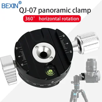 BEXIN QJ07 Quick Release Klamber Kaamera Mount Clip Statiivi Adapter Plaat 360 Pöörata Panoraam Klamber DSLR Kaamera