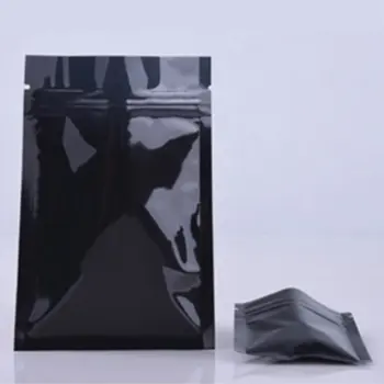 100tk/kott alumiinium foolium toiduainete ziplock ladustamise kott Toidu klassi materjali laiendada nõgus kumer soonega Disain