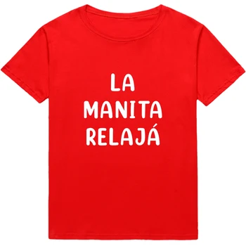 Väike käsi lõõgastuda Camiseta Feminina Naiste T-särgid top Naljakas hispaania Kirjas Trükkima Vaba aja veetmise Esteetiline lady tshirt