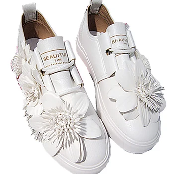 Uus Suvi lill vabaaja jalatsid tõusulaine sada mood pedaali laisk kingad naiste vöö korea versiooni Väikesed valged kingad