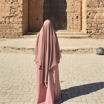Täielikult Katta Moslemi Naiste Palve Kleit Niquab Pikk Sall Khimar Hijab Islam Suured Üldkulud Riided Jilbab Ramadan Araabia Ja Lähis-Ida
