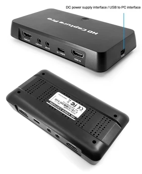 1080P HD Capture Box Pro USB 2.0 Video Capture Card, Mille pult HD-Video makk Live Streaming Xbox PS3 PS4
