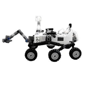 Space Station Raketi Lunar Lander Uudishimu Rover Shuttle Laeva Mudel ehitusplokid lepined Tellised Mänguasjad DIY Lastele Kingitusi