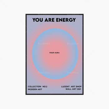 Teil on Energia - Oma Aura Plakat, ma Printable ma Tüpograafia Quote l Pastell ma Kaasaegne Seina Art I Sõnad Minimalistlik Prindi