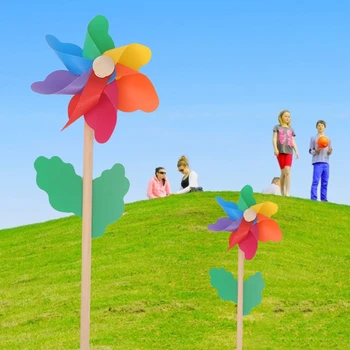 Puidust Tuuleveski Tuul Vurr Pinwheels Kodu Aias Õue Kaunistamiseks Lapsed Mänguasjad Uus Hulgi Dropshipping