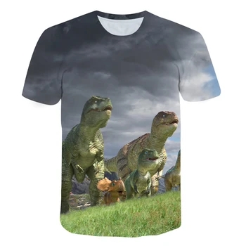 Uustulnukad Meeste T-särk Jurassic Dinosaurus 3D-Printimine Meeste O-Kaeluse Top Street Fashion Harajuku Riided