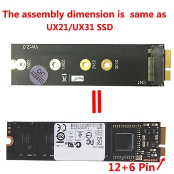SSD converter ZenBook M. 2 (NGFF) SSD 18 Mängijat SSD Tugi adapter 2230/2242/2260mm M. 2 SSD Asus UX31 UX21 Zenbook