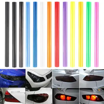 Vinüül Film Auto Toonitud Esituled Kleebis isekleepuvad Fog Lamp Tail Light Color Film 3 Kihti Tint Kleebis 30 * 60 Cm