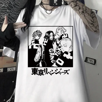 Hot Anime Meeste T-Särk Tops Tees Tokyo Revengers Teeshirt Tops Lühikesed Varrukad Casual Meeste Tshirt Riided Mees