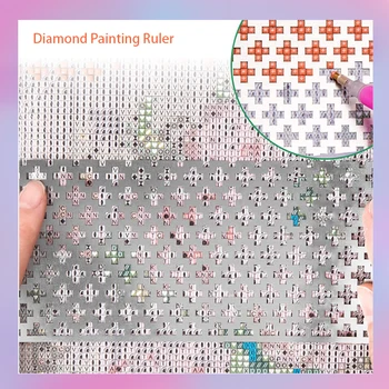 Roostevabast Terasest Diamond Maali Valitseja Rhinestone Anti-stick DIY Diamond Maali Aksessuaar Õmblemine Tikkimine Segast Komplekt