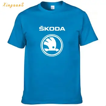 Meeste Lühikesed Varrukad 3d-Printimine Skoda Logoga T-särgi Suvel Casual Meeste/naiste ja Puhta Värvi Mood Hip-Hop Harajuku Särgid