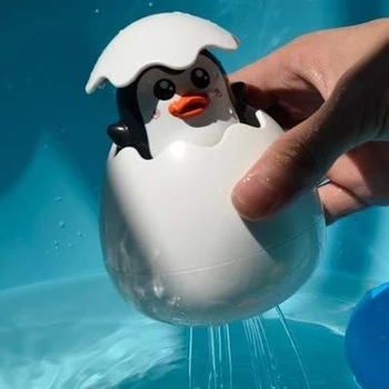 Baby Suplemine Mänguasi Lastele Armas Pardi Pingviin Muna Pihustatud Vesi Sprinkler-Vannituba Puistata Dušš Ujumine Vee Mänguasjad, Lapsed Kingitus