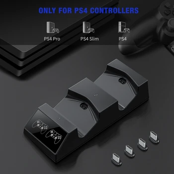 Eest PS4 Kontroller Laadija Station USB Dual Kiire Laadimise Dock Station jaoks PlayStation4/PS4 Slim/Pro Joystick Gamepad Töötleja